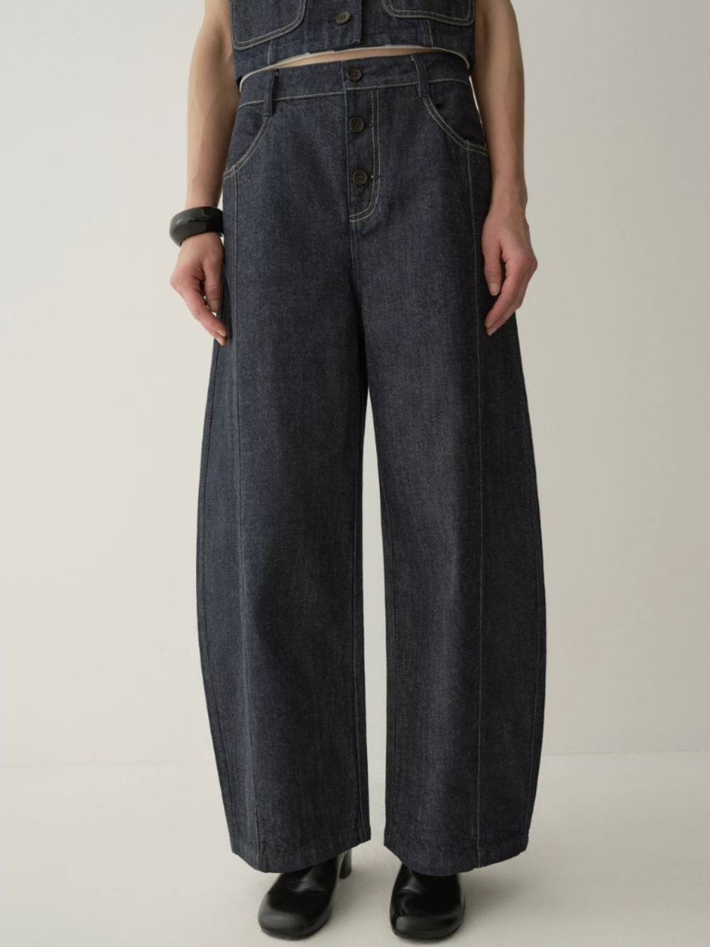 Insis Femme Okayama Cropped Jeans Raw Denim 6 NEW